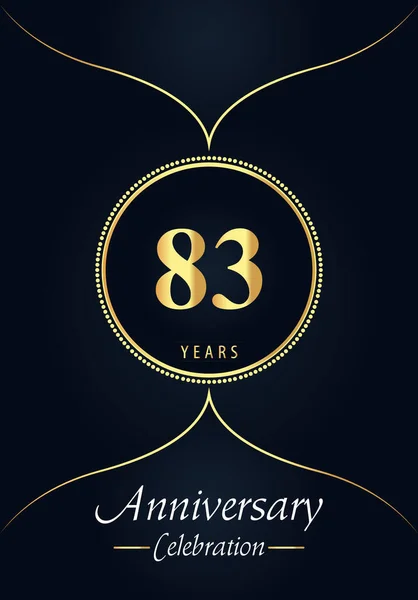 Years Anniversary Celebration Logo Gold Dotted Circle Arabic Style Design — Archivo Imágenes Vectoriales