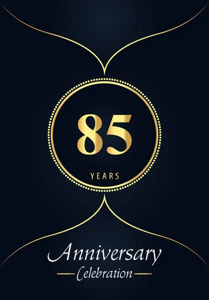 Years Anniversary Celebration Logo Gold Dotted Circle Arabic Style Design — Archivo Imágenes Vectoriales