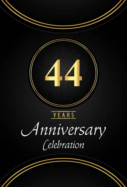 Años Logotipo Celebración Del Aniversario Con Bordes Anillo Plata Punteados — Vector de stock