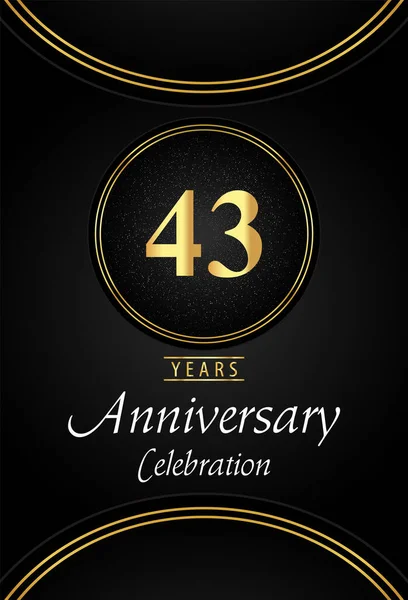 Años Logotipo Celebración Del Aniversario Con Bordes Anillo Puntos Plateados — Vector de stock