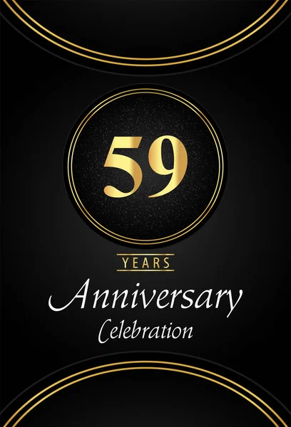 Logo Celebración Del Aniversario Años Con Bordes Anillo Puntos Plateados — Archivo Imágenes Vectoriales