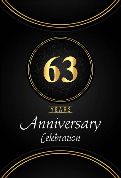 Logo Celebración Del Aniversario Años Con Bordes Anillo Puntos Plateados — Vector de stock