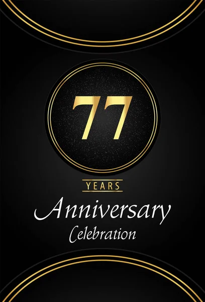 Logo Celebración Del Aniversario Años Con Bordes Anillo Puntos Plateados — Archivo Imágenes Vectoriales