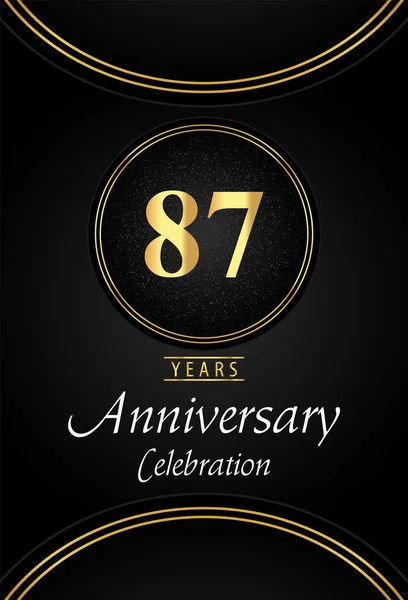 Jahre Jubiläums Logo Mit Silber Gepunktetem Und Goldenem Ring Auf — Stockvektor