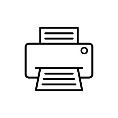 Yazıcı simgesi vektör illüstrasyonu