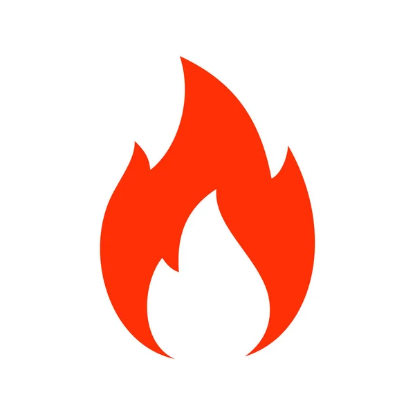 Fire Icon Solid Style — Vetor de Stock