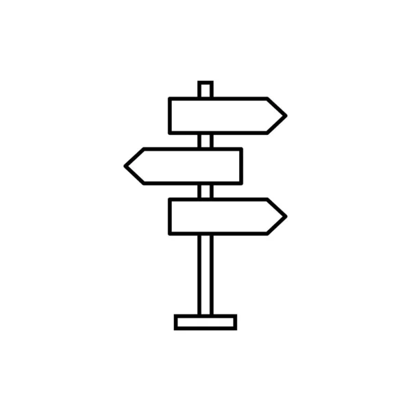 Road Sign Icon Solid Style — ストックベクタ