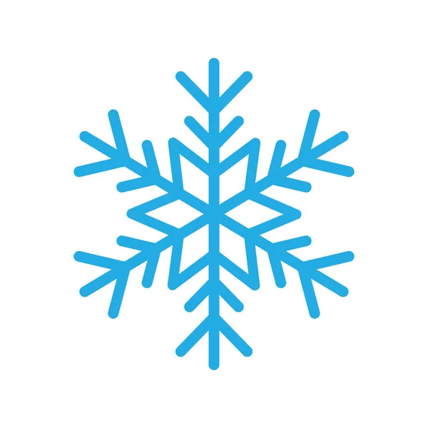 Blue Snowflake Icon Winter Snow Symbol — Archivo Imágenes Vectoriales