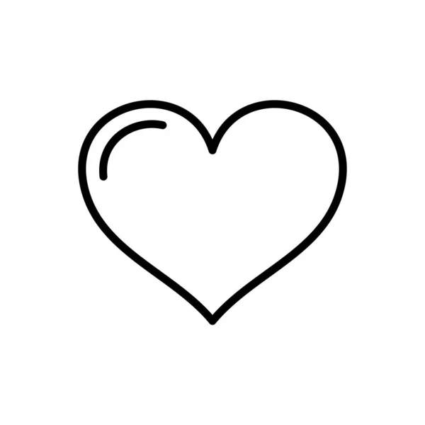 Heart Icon Outline Style — Stock Vector