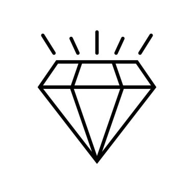 Elmas simgesi vektör illüstrasyonu