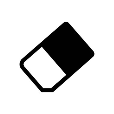 silgi simgesi vektör illüstrasyonu