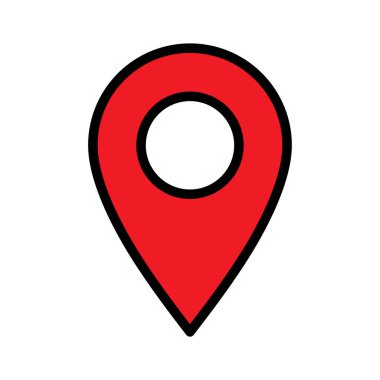konum pin simgesi vektör illüstrasyonu