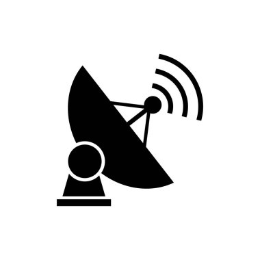 uydu anten simgesi. Web için anten vektör simgelerinin düz çizimi