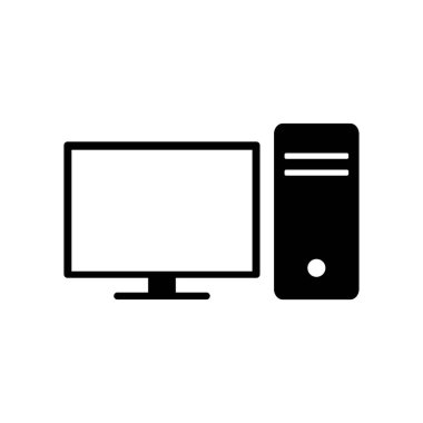 bilgisayar vektörü ince çizgi simgesi