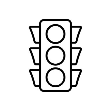 Trafik ışığı simgesi, vektör illüstrasyonu
