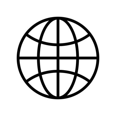 küresel küre simgesi vektör illüstrasyonu