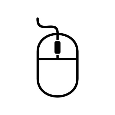 computer mouse icon. flat illustration of black keyboard vector icons for web design