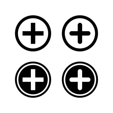 Artı simge vektör illüstrasyonu