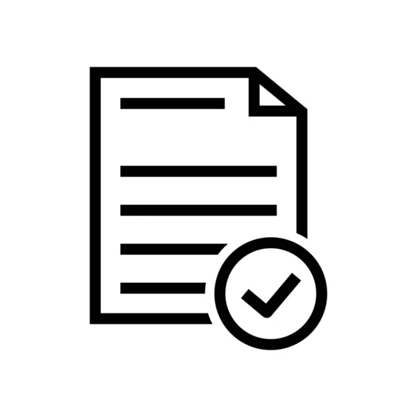 Document Icon Simple Illustration Checklist Vector Icons Web — ストックベクタ