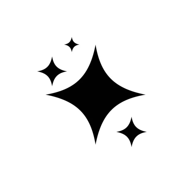 Star Icon Black Filled Vector Illustration Isolated Symbol White Background - Stok Vektor