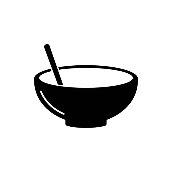 Schüssel Mit Suppe Symbol Vektor Illustration Design — Stockvektor
