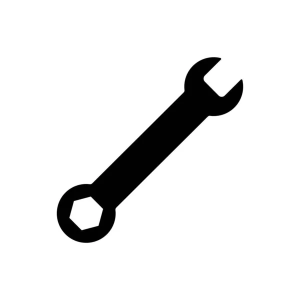 Wrench Icon Vector Isolated White Background Your Web Mobile App — Vetor de Stock