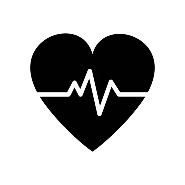 Heart Pulse Icon Vector Illustration Design — Stock Vector