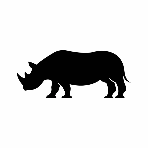 Rhino Silhouette Icon Vector — Διανυσματικό Αρχείο