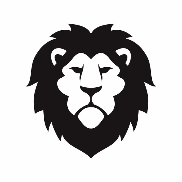 Logo Tête Lion Icône Vectorielle Illustration Design — Image vectorielle