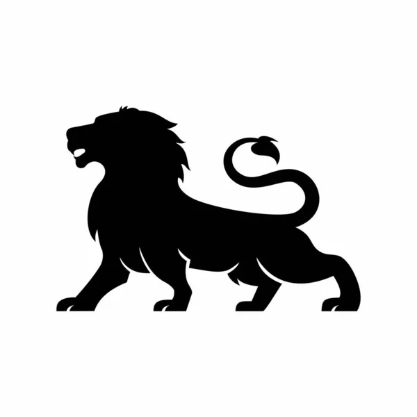 Lion Silhouette Icon Vector — Archivo Imágenes Vectoriales