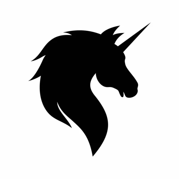 Unicorn Head Logo Icon Vector - Stok Vektor