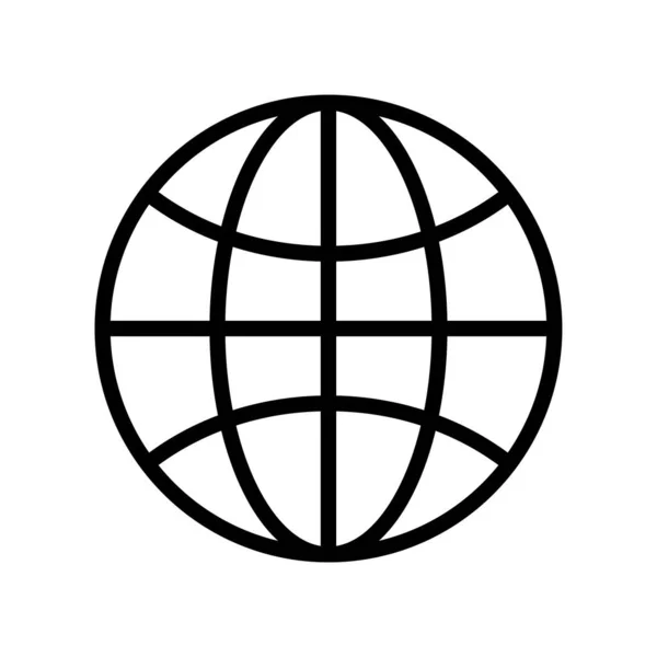 Illustration Vectorielle Icône Sphère Globale — Image vectorielle