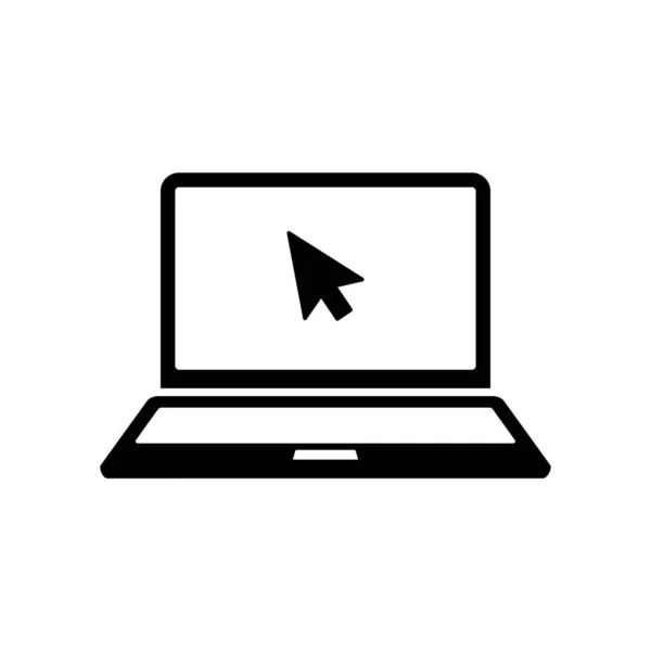 Laptop Arrow Icon Vector Illustration Design — ストックベクタ