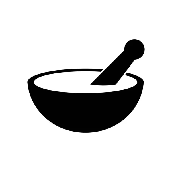 Mortar Pestle Icon Vector Illustration — Stok Vektör