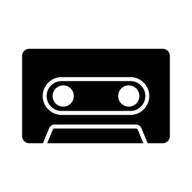 kaset teybi ikon vektör illüstrasyon grafik tasarımı