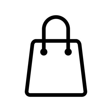Alışveriş poşeti ikon vektör illüstrasyonu