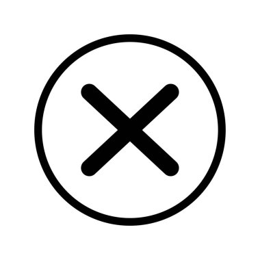 İptal et. Web simgesi basit illüstrasyon