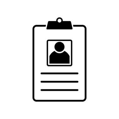 clipboard icon. simple illustration of resume vector icons for web