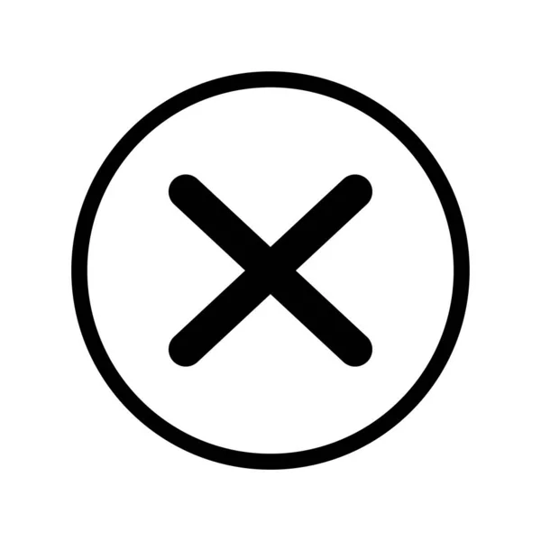 Absagen Web Symbol Einfache Illustration — Stockvektor