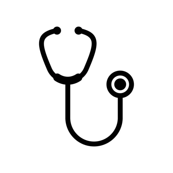 Значок Стетоскопа Начерк Лікаря Векторні Ілюстрації Дизайн Символів — стоковий вектор