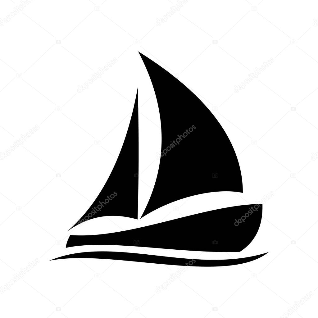 yacht icon vector illustration design