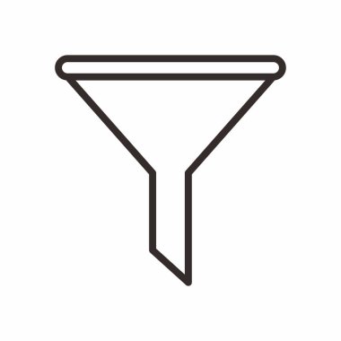filter thin line icon. unique vector symbol, illustration, pictogram, sign