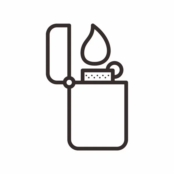 Fire Lighter Icon Vector Thin Line Symbol Color Isolated Contour — Stockový vektor