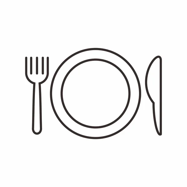 Fork Cutlery Line Style Icon Vector Illustration Design — Vector de stoc