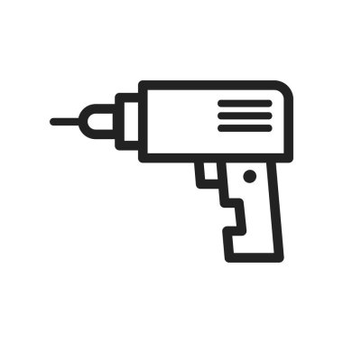 Bir matkap simgesinin vektör illüstrasyonu