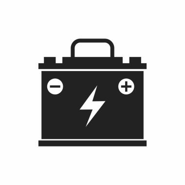 Araba pil simgesi. Vektör çizim