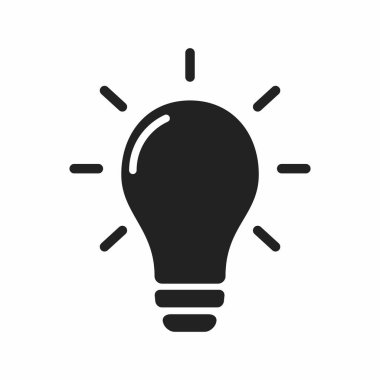 ampul simgesi vektör illüstrasyonu