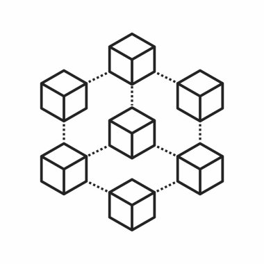 cube line icon. outline illustration of hexagon vector icons for web