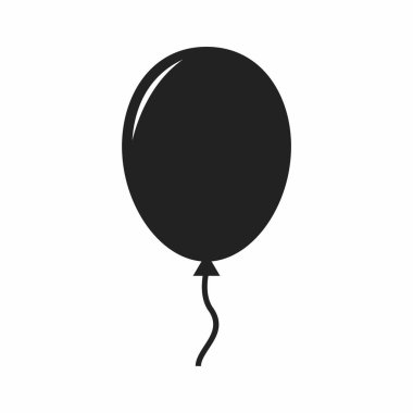 balloon icon. black flat vector illustration. eps 10