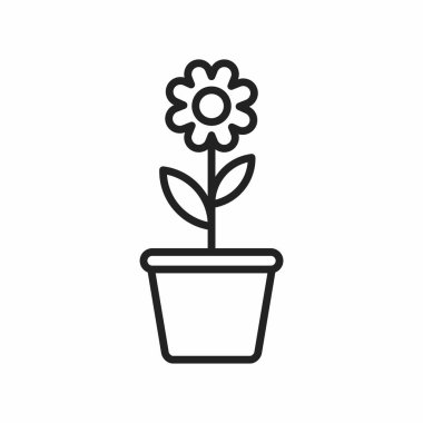 flower icon vector isolated on white background, plant transparent sign